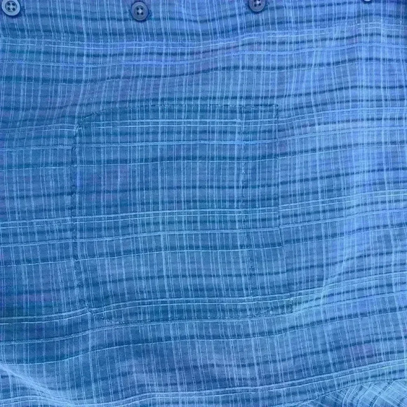 Pre-owned Foundry Men's 2XL Button Up Shirt, Blue, Short Sleeve - Picture 7 of 7